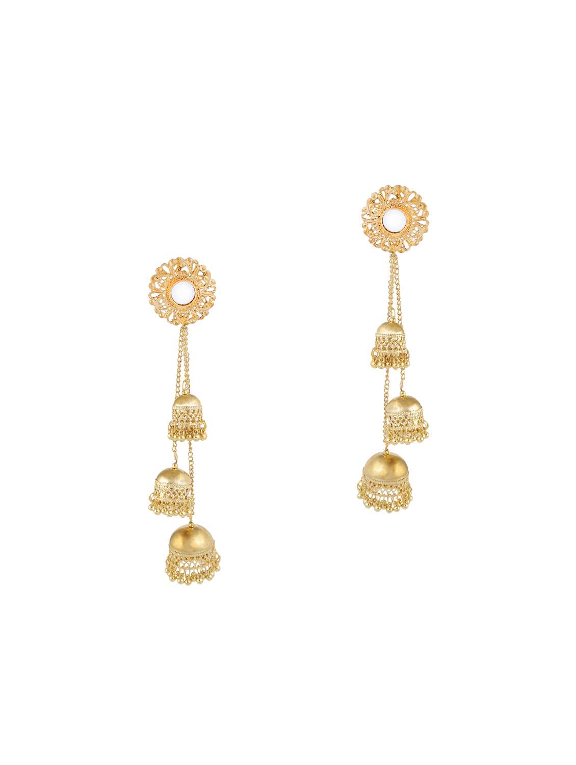 gold metal drop earring