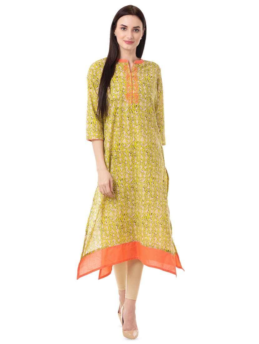 embroidered straight kurta