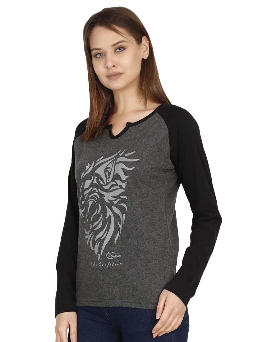 raglan sleeved graphic tee - 16471261 - Standard Image - 1