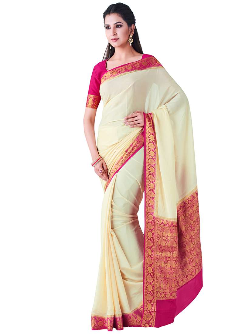 bordered kanjivaram saree with blouse