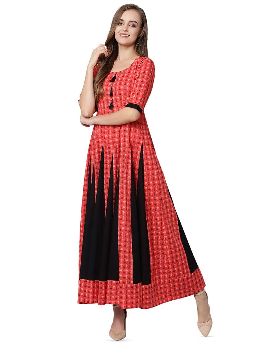 printed anarkali kurta