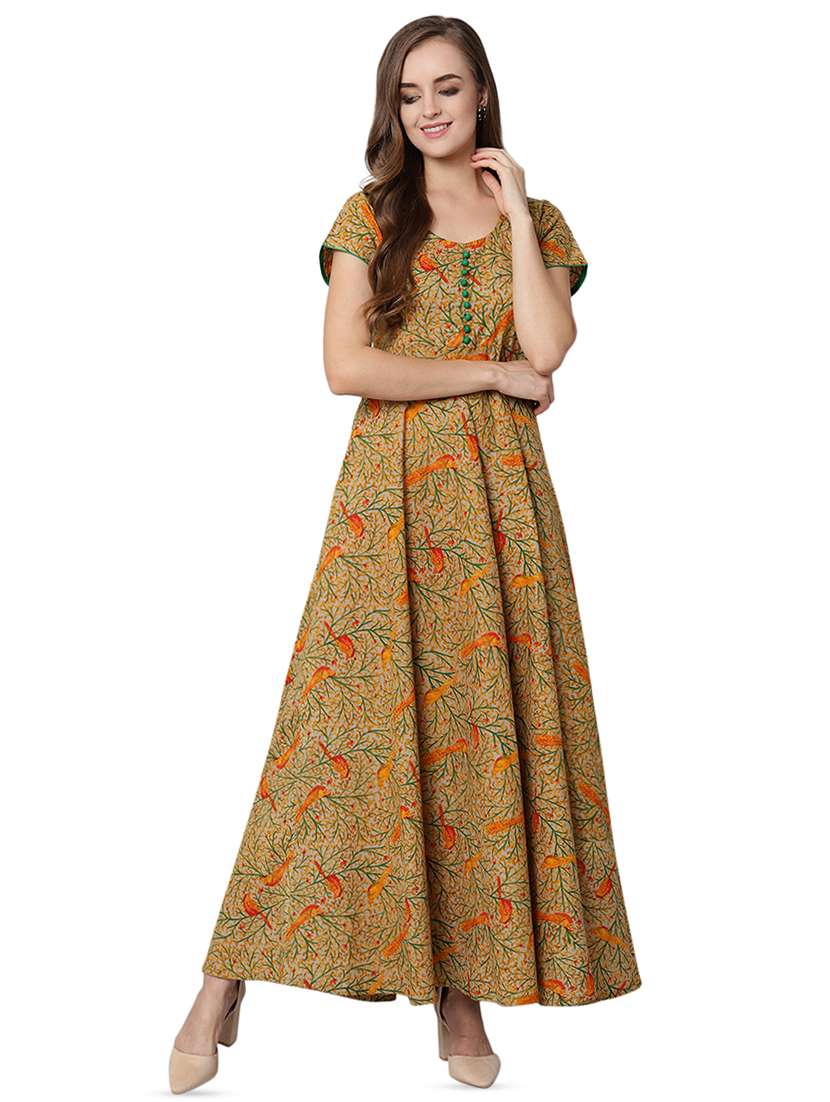 printed a-line kurta