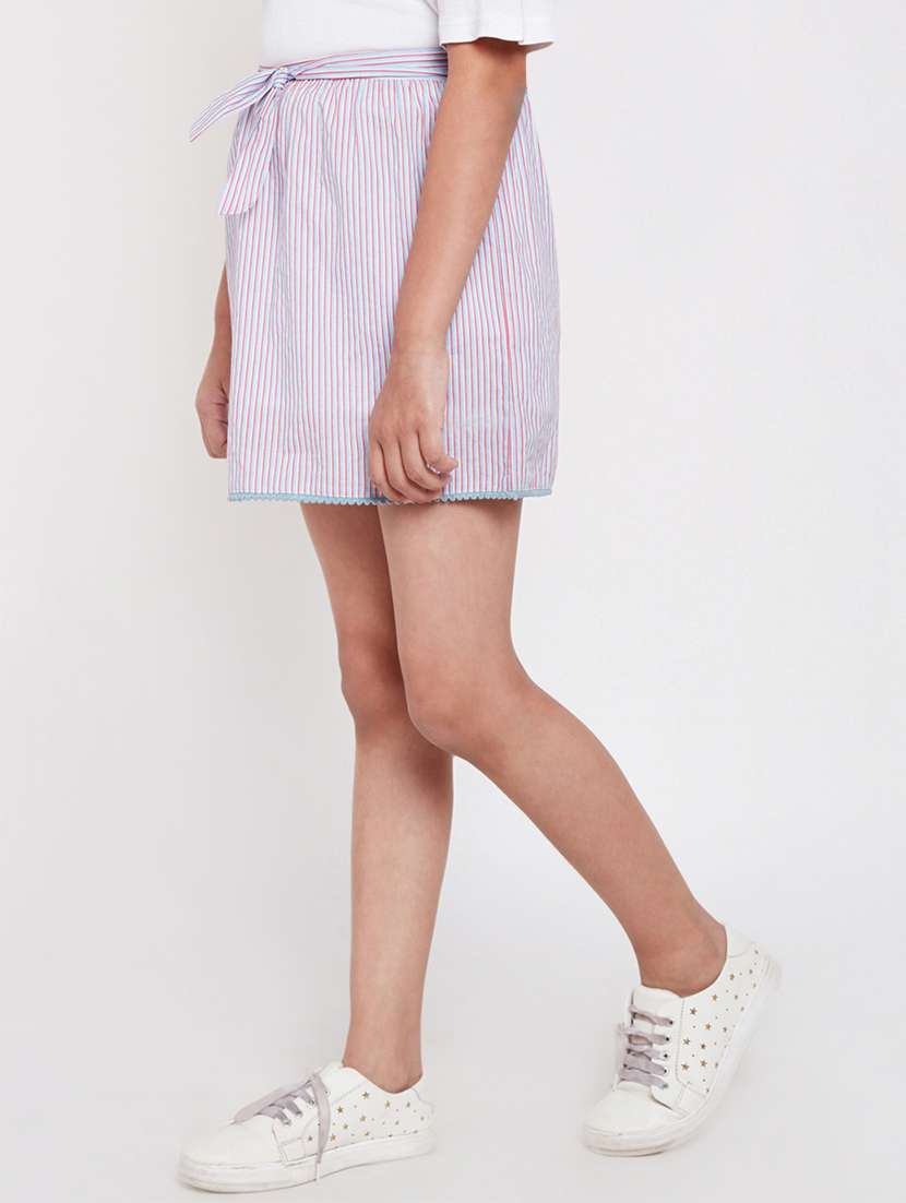 pink cotton a-line skirt - 16472923 - Standard Image - 1