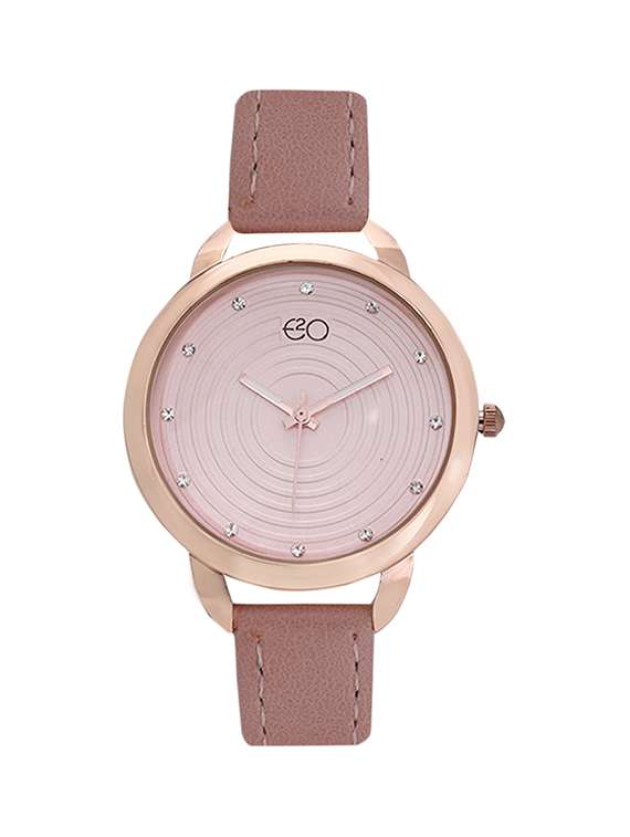e2o round dial analog watch -(5656pink)