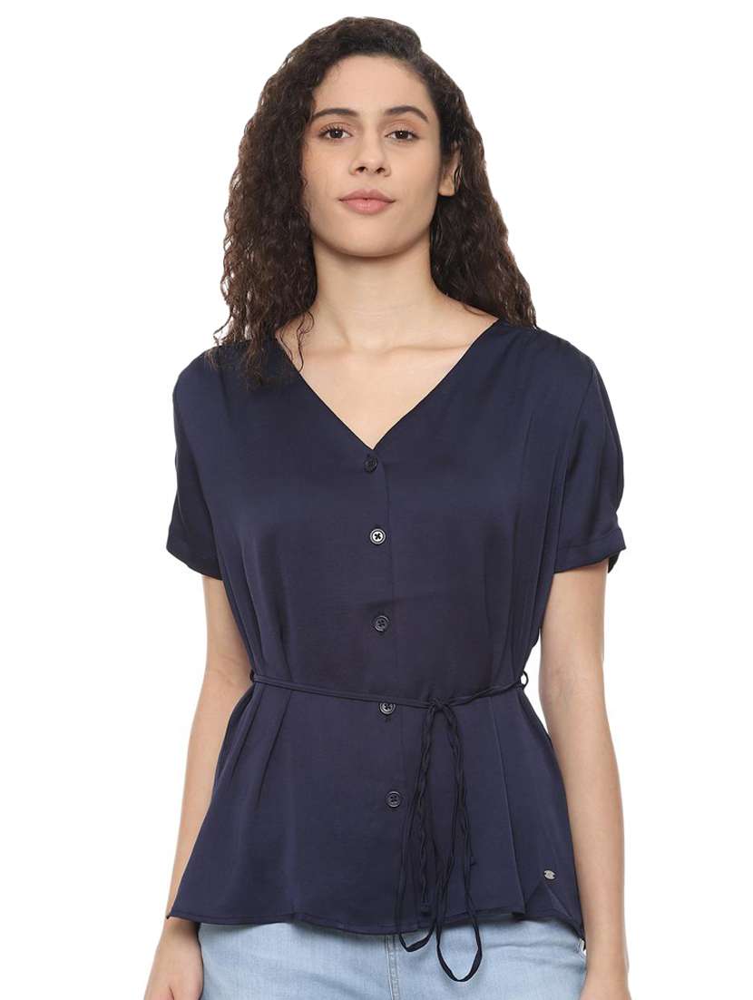 front tie knot solid top 