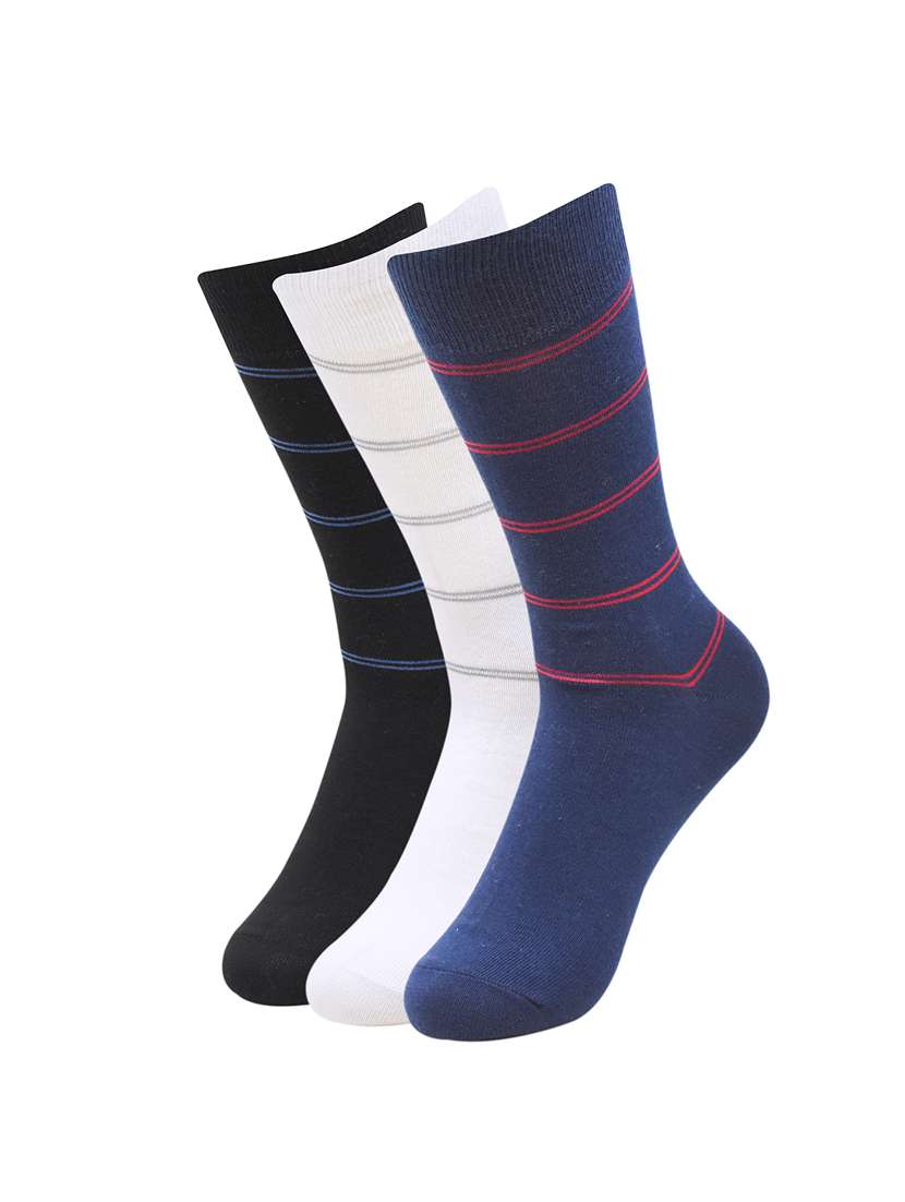 men pack of 3 striped above ankle length sock