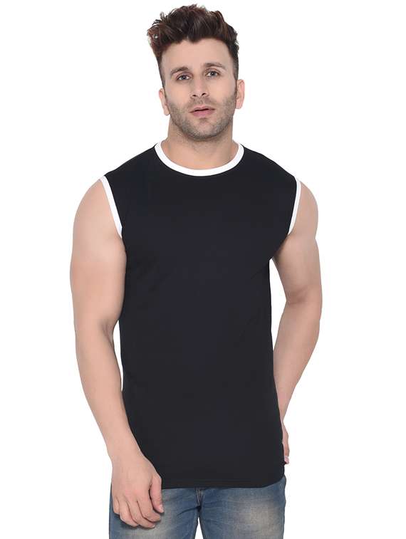 black solid t-shirt - 16477721 - Zoom Image - 0
