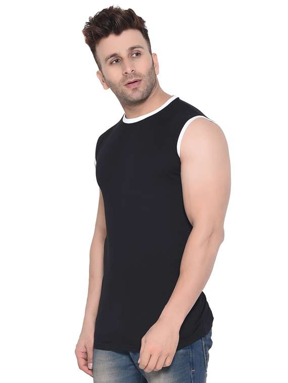 black solid t-shirt - 16477721 - Standard Image - 1