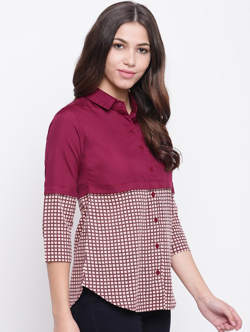 color block checkered shirt  - 16480704 -  Standard Image - 1