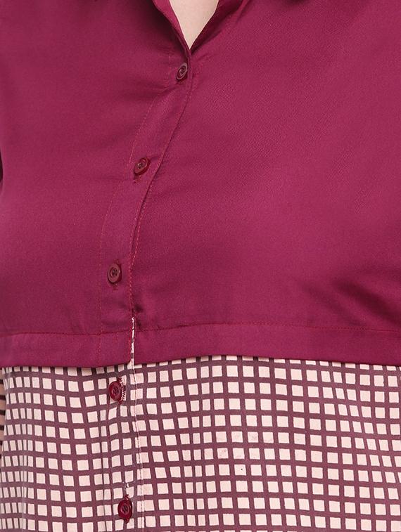 color block checkered shirt - 16480704 - Standard Image - 4