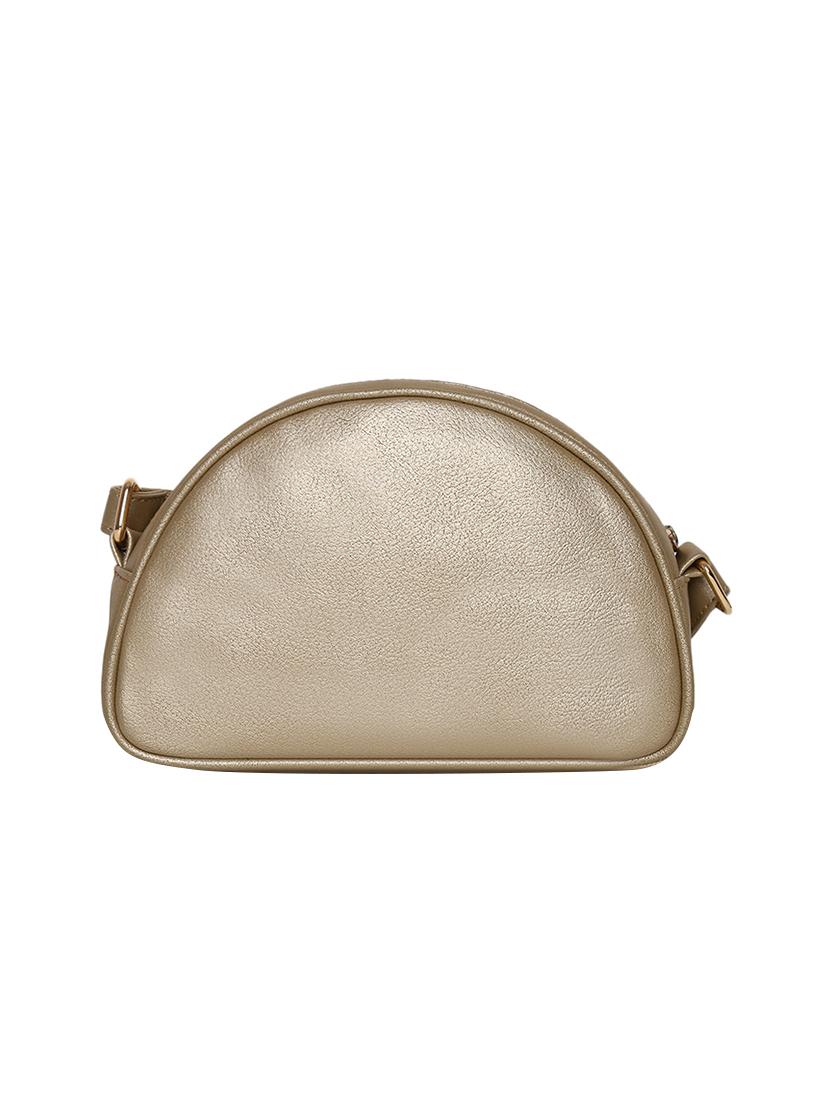 gold leatherette (pu) sling bag - 16480984 -  Standard Image - 1