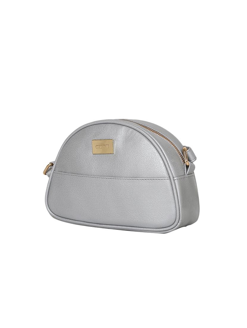 silver leatherette (pu) sling bag - 16480985 - Standard Image - 4