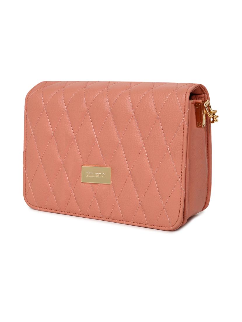 pink leatherette (pu) sling bag - 16481004 - Standard Image - 4