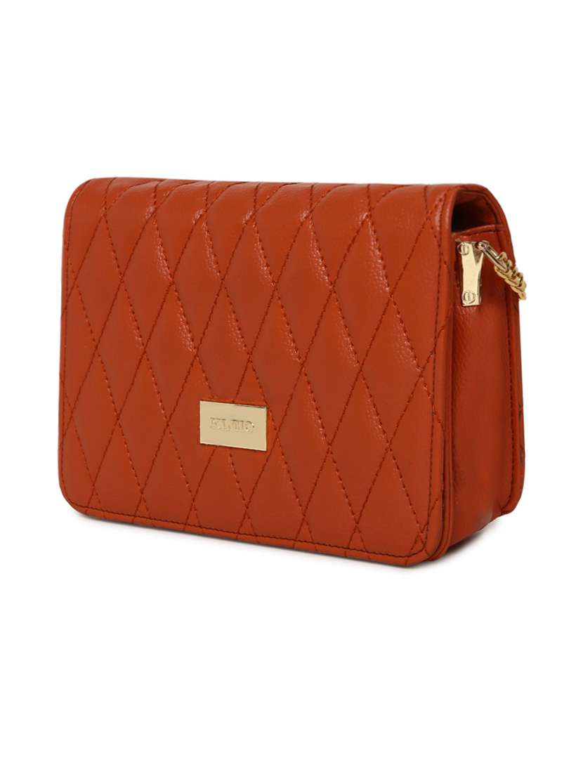 tan leatherette (pu) sling bag - 16481006 -  Standard Image - 4