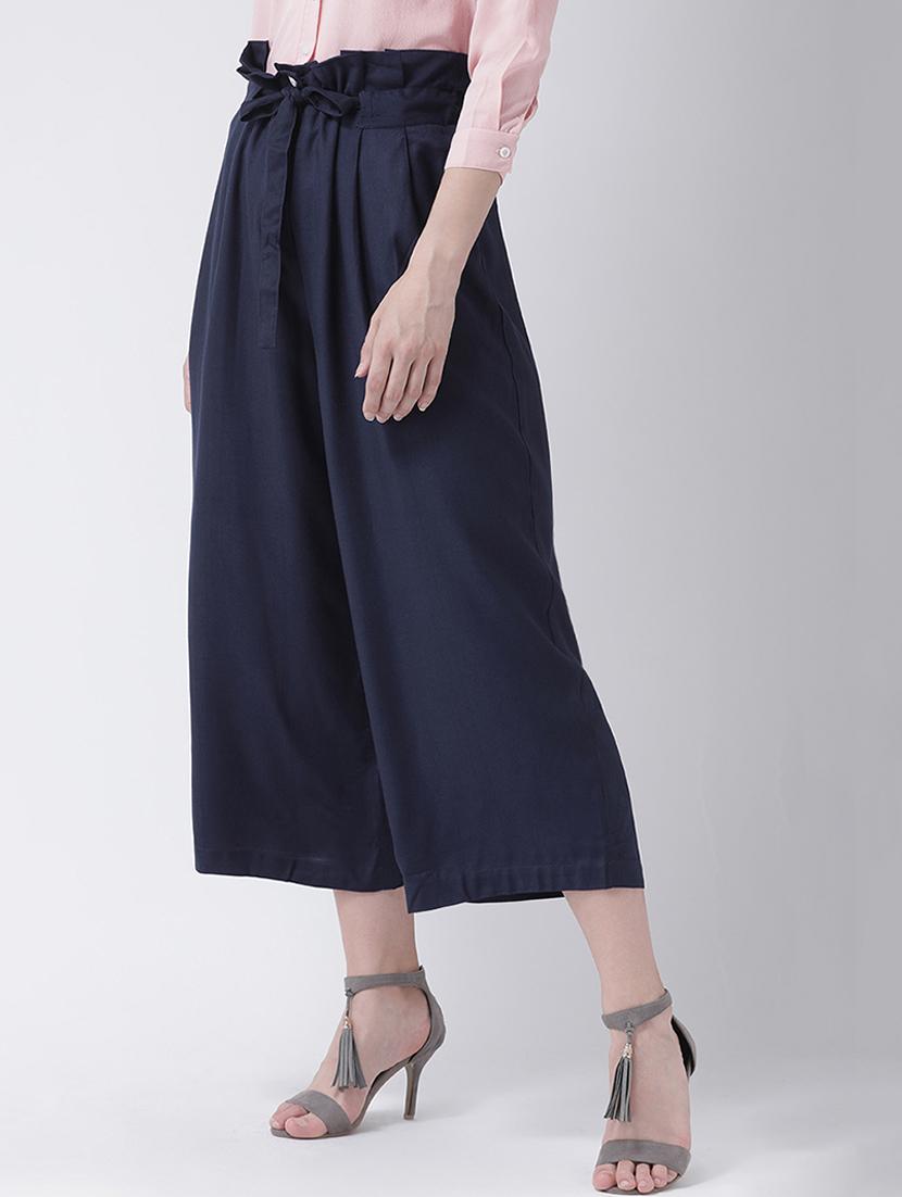 tie knot wide leg trouser - 16483216 - Standard Image - 1