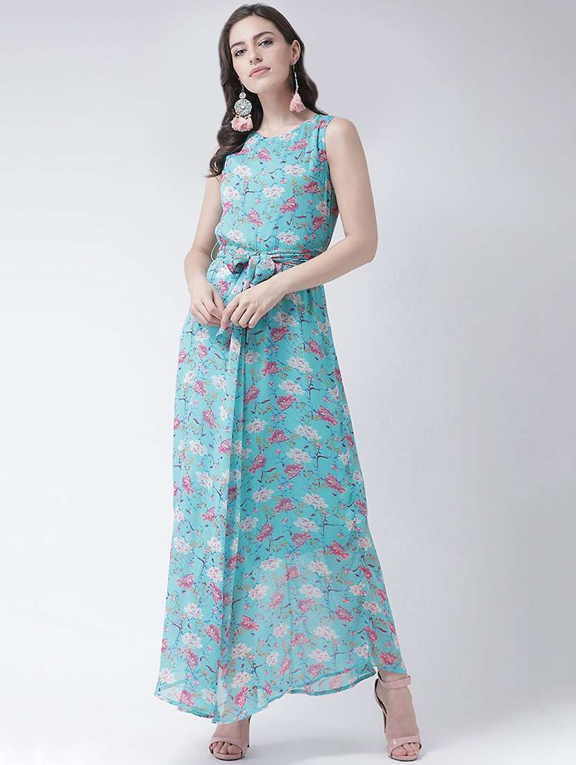 Tie Knot Floral Maxi Dress
