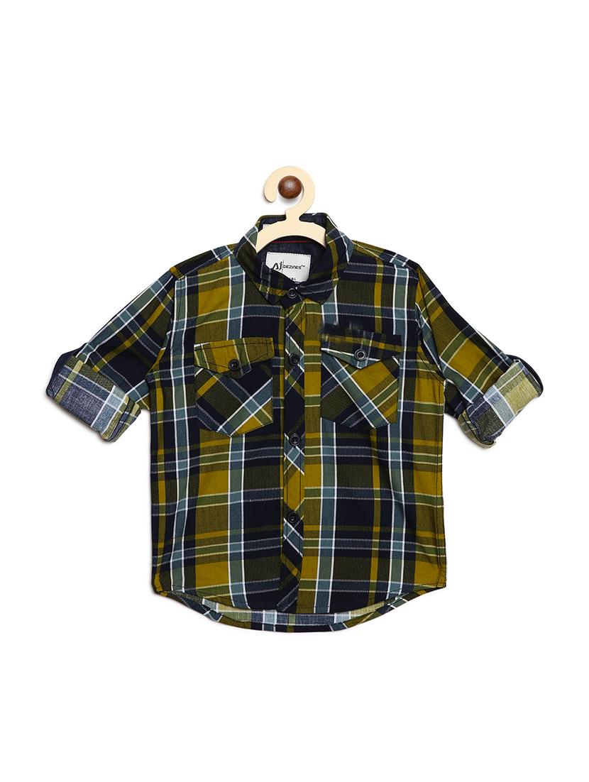 roll up sleeve checkered shirt - 16483322 - Standard Image - 1