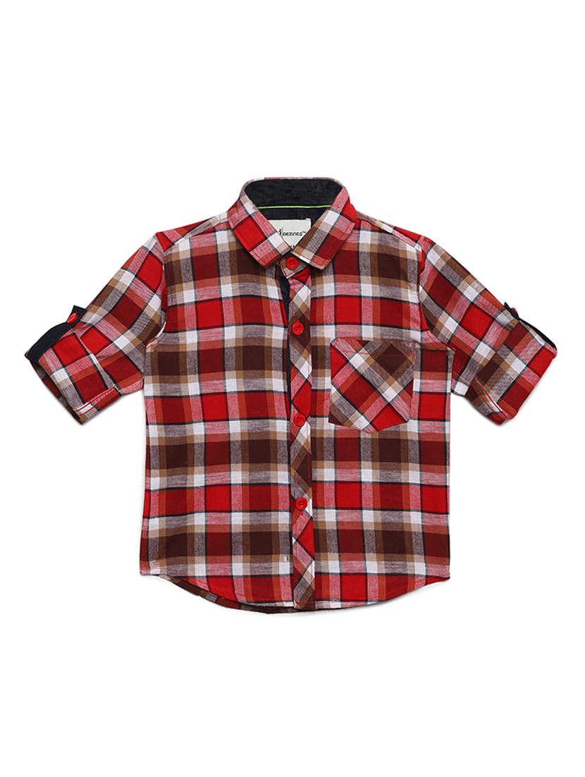 roll up sleeved checkered shirt - 16483331 - Standard Image - 1