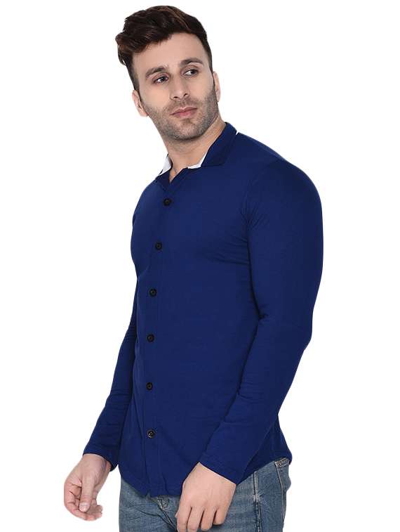 mens solid casual shirt - 16483407 -  Standard Image - 1