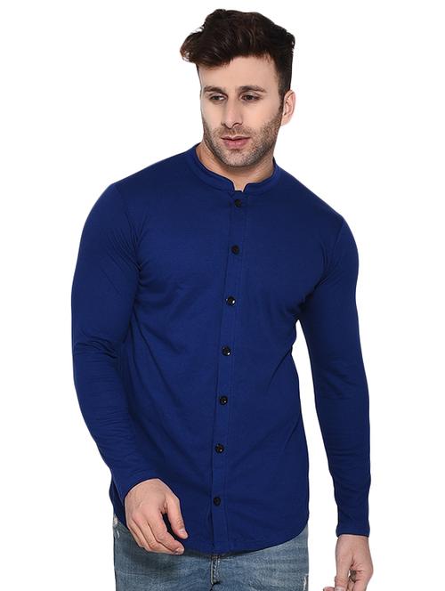 mens solid casual shirt - 16483424 - Standard Image - 0