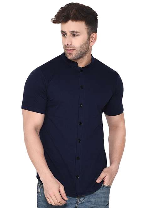 mens solid casual shirt - 16483440 -  Standard Image - 0