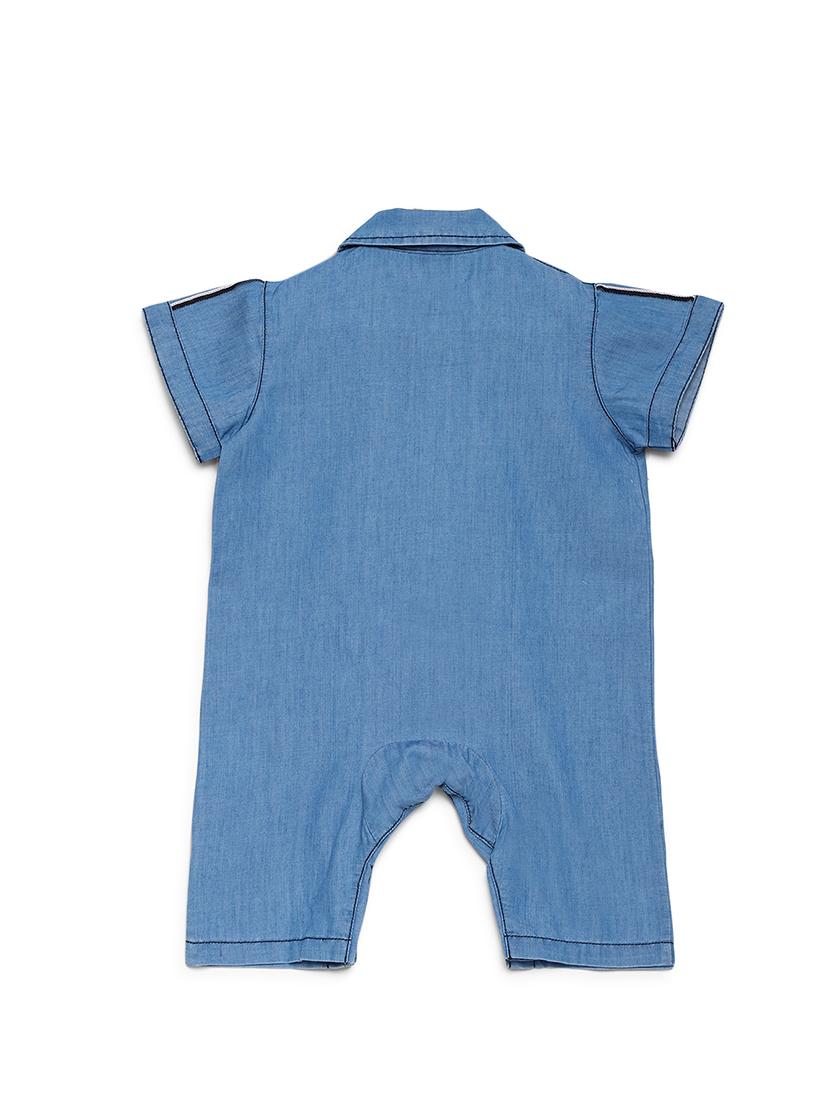 blue cotton romper - 16484709 - Standard Image - 1