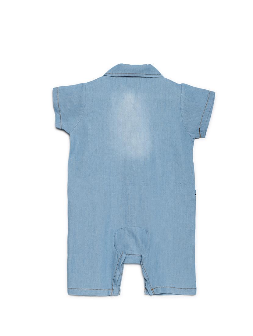 light blue cotton romper - 16484710 - Standard Image - 1