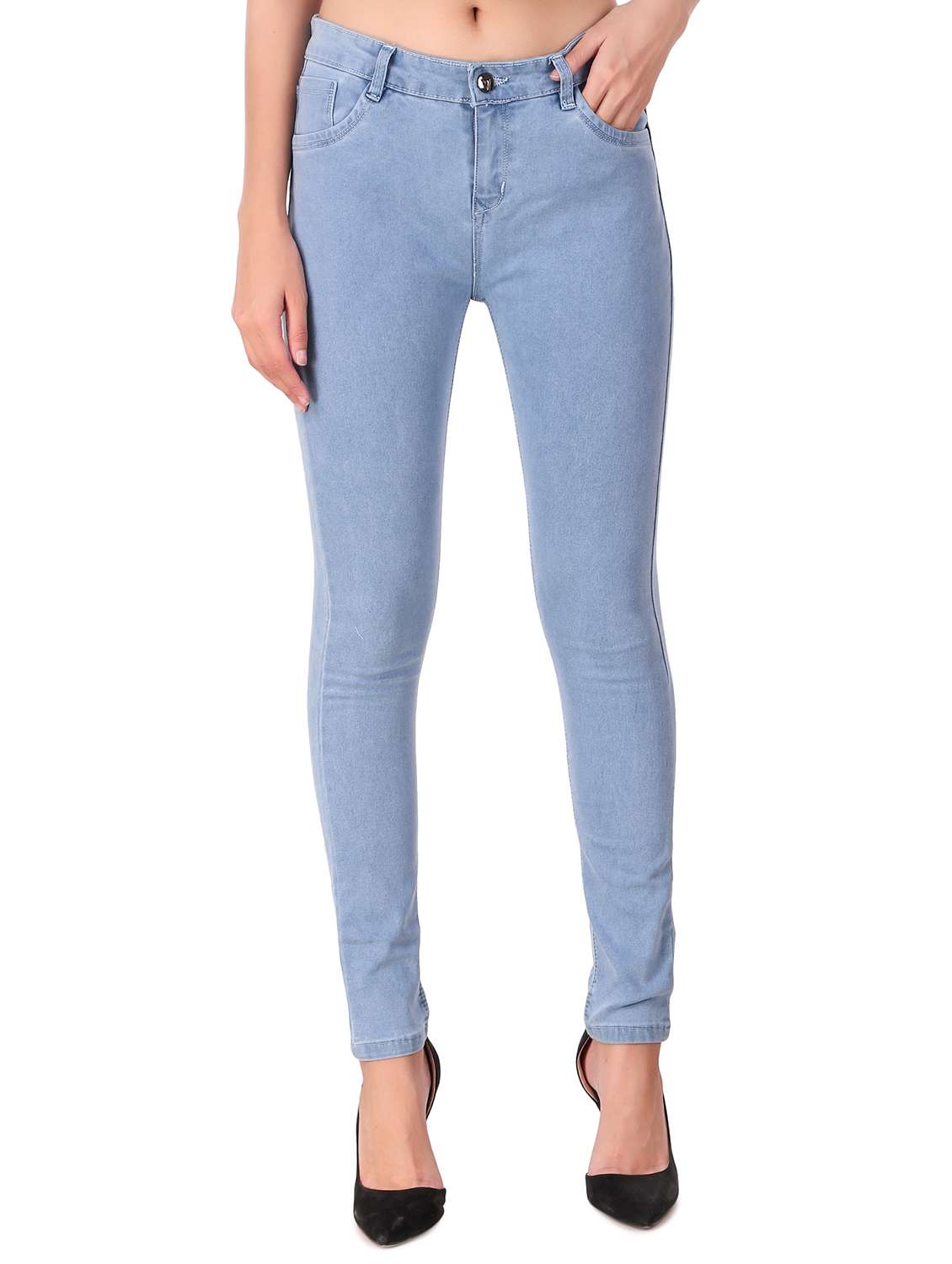 women's plain slim fit jeans