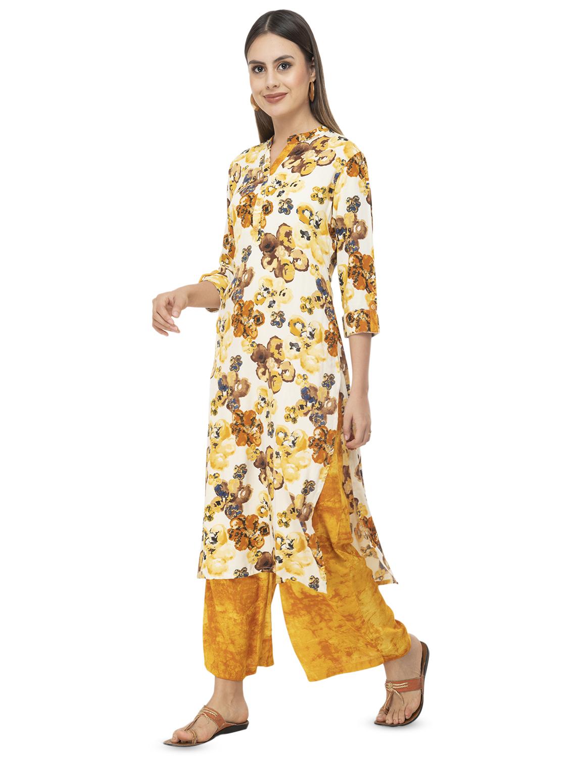 floral straight kurta - 16487477 -  Standard Image - 1