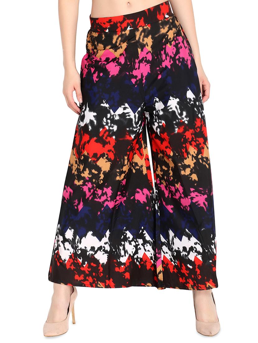 set of 2 high rise floral palazzo - 16489361 - Standard Image - 1