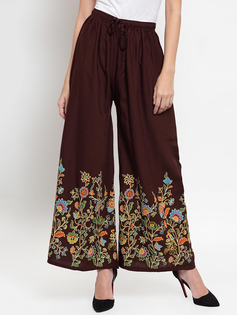 drawstring waist printed palazzo  - 16490564 -  Zoom Image - 0