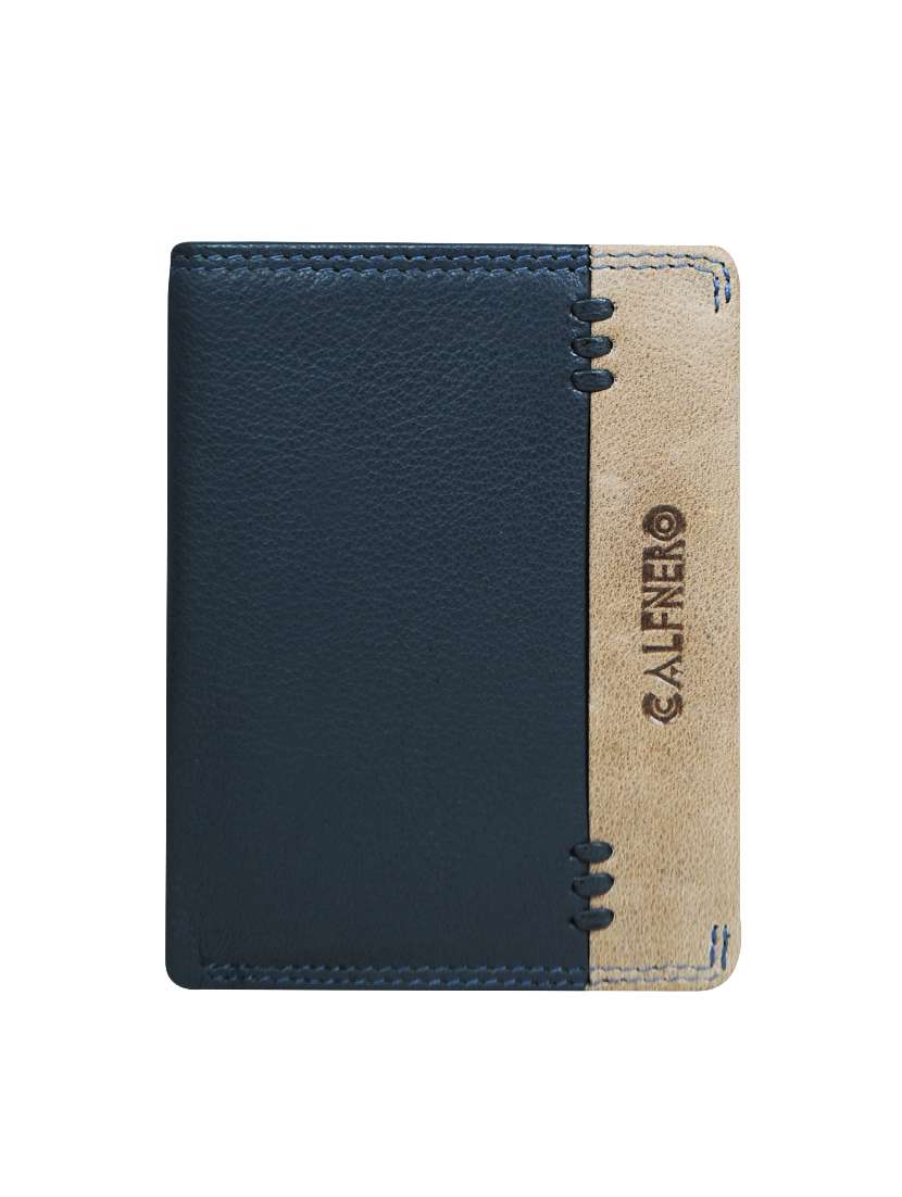 blue leather wallet