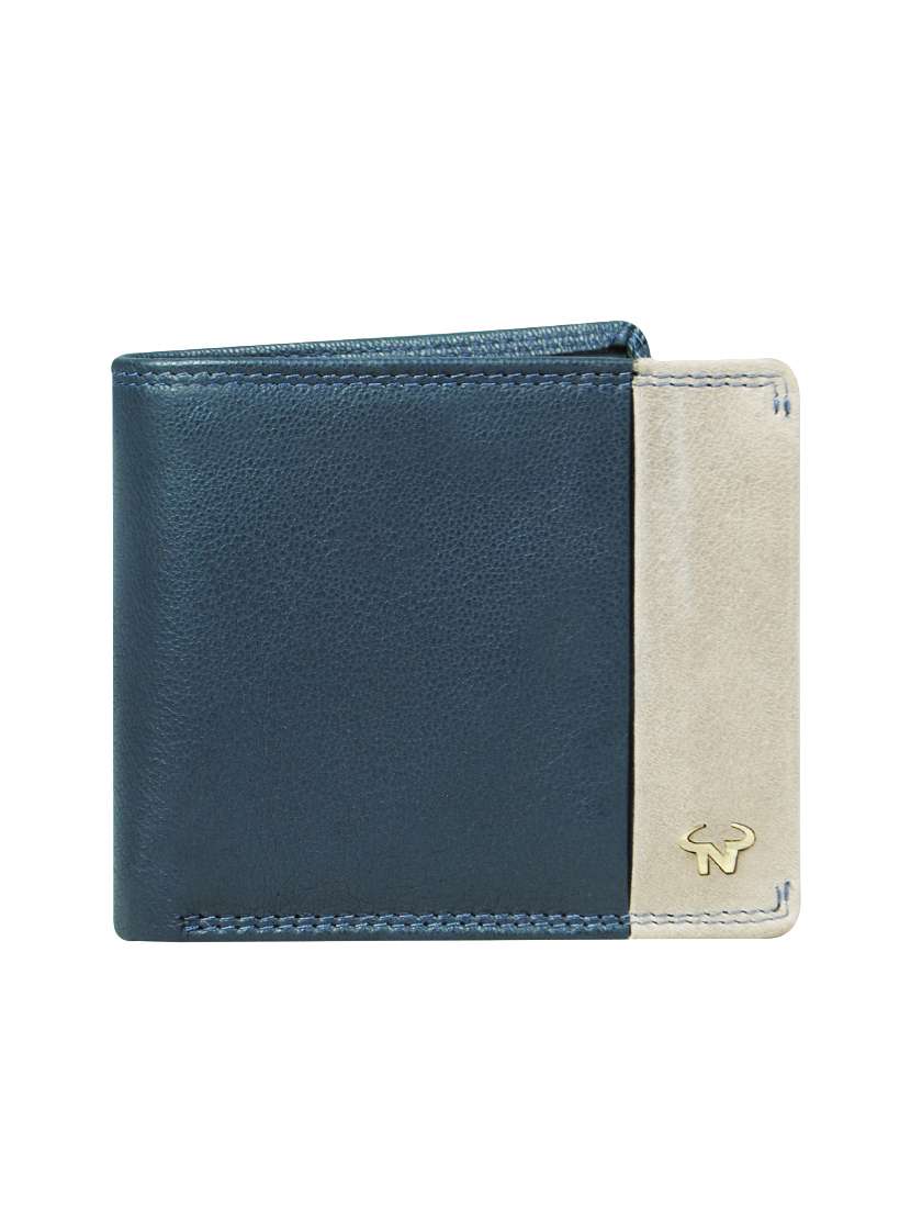 navy blue leather wallet