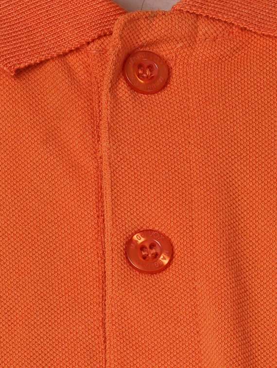orange solid polo t-shirt - 16494372 - Standard Image - 4