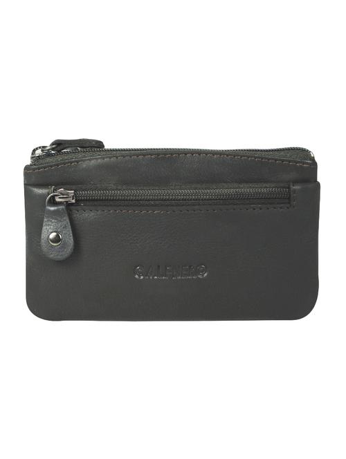 black leather regular pouch - 16494457 - Standard Image - 0