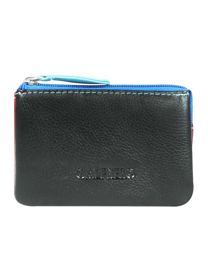 multi colored leather regular pouch