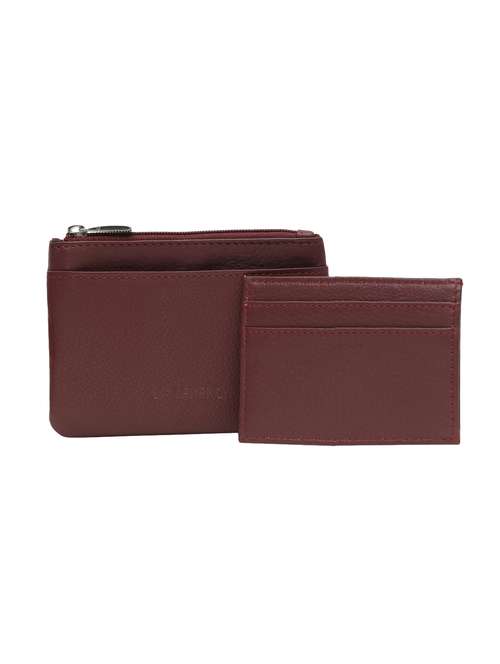 brown leather regular pouch - 16494465 - Standard Image - 0