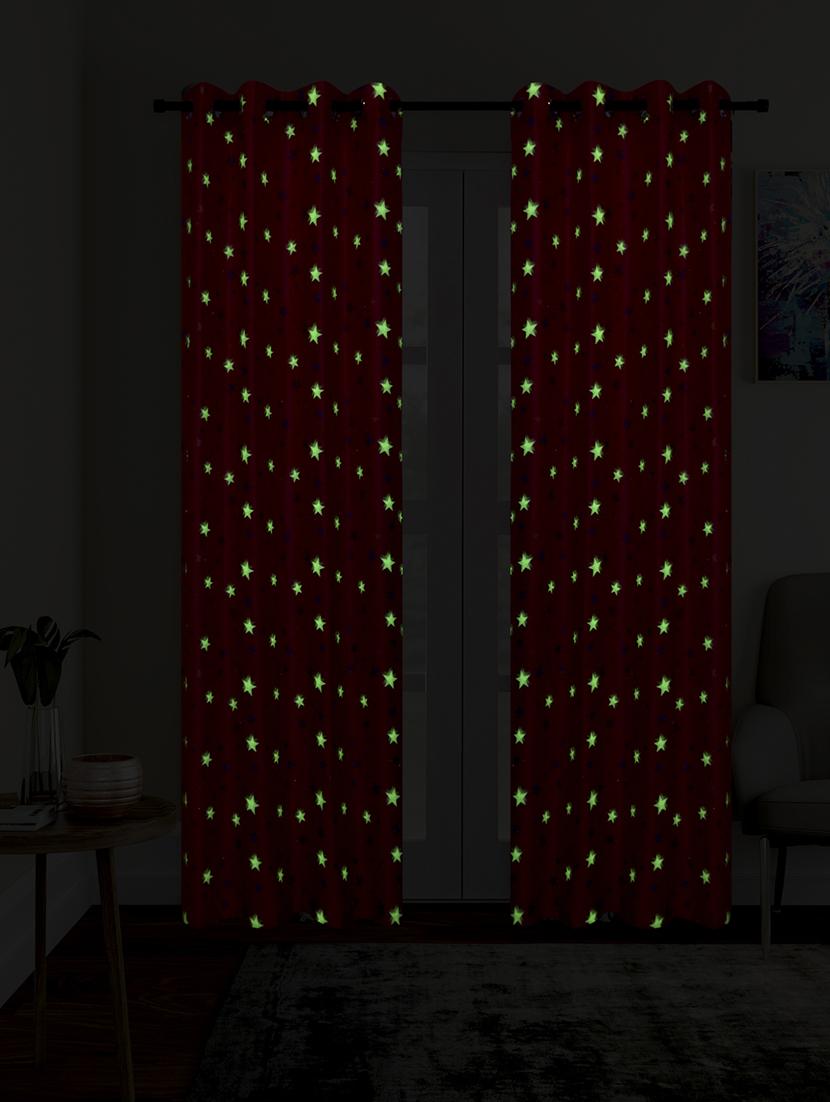 glow in dark room door curtain set of 2 - 16494929 - Standard Image - 1