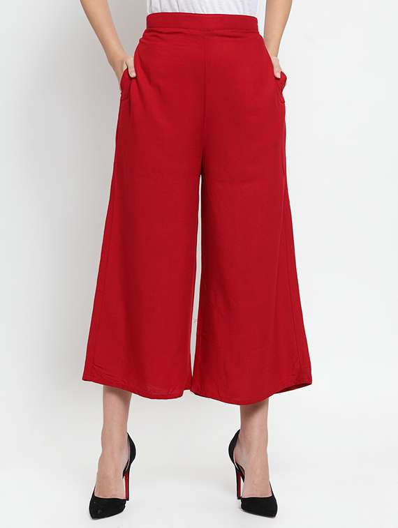 high rise solid culotte