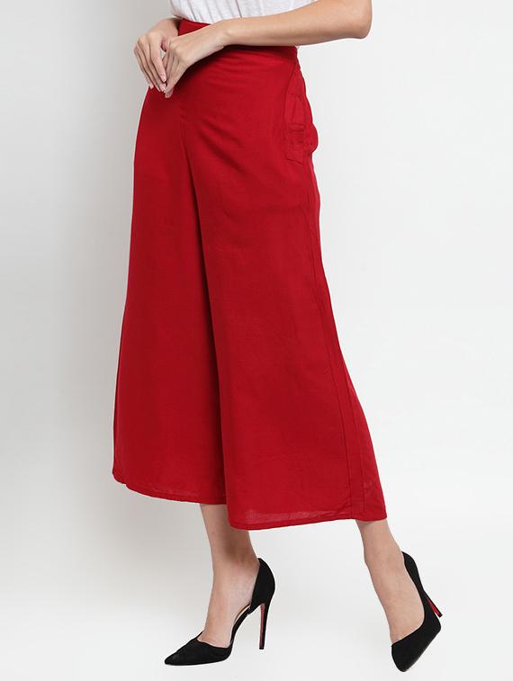 high rise solid culotte - 16495028 - Standard Image - 1