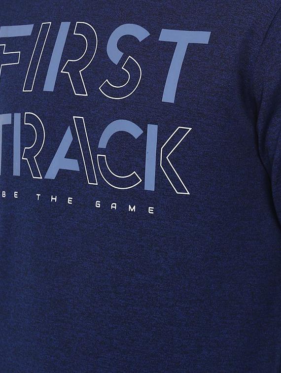 dark blue chest print sweatshirt - 16495516 - Standard Image - 4
