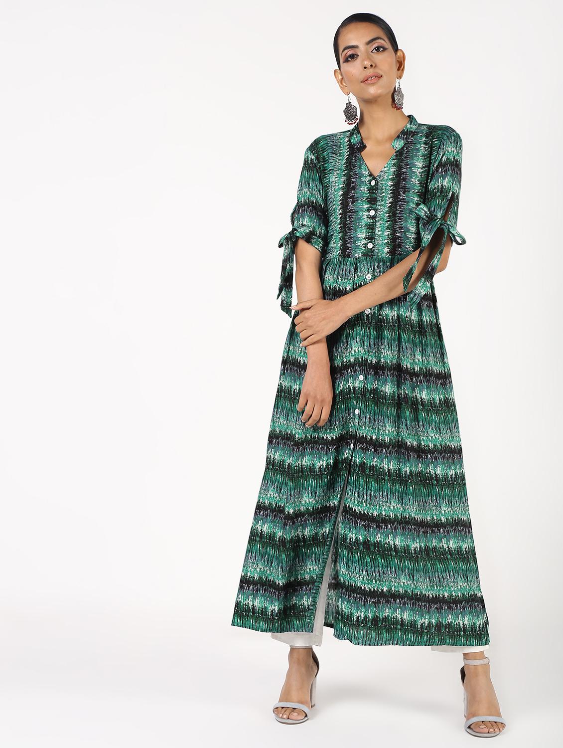 abstract a-line kurta - 16495799 -  Standard Image - 1