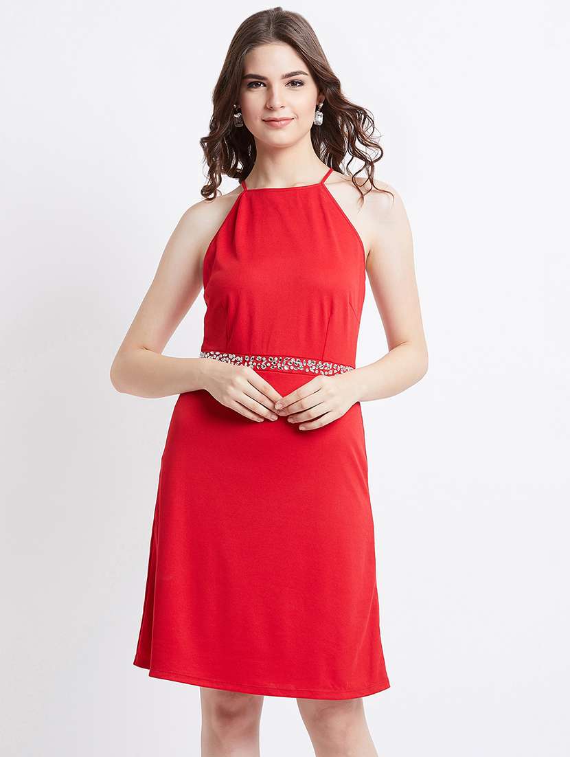 women's sheath solid dress