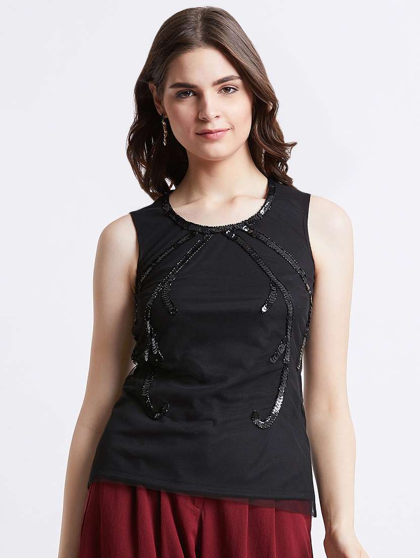 women's tank top round neck top