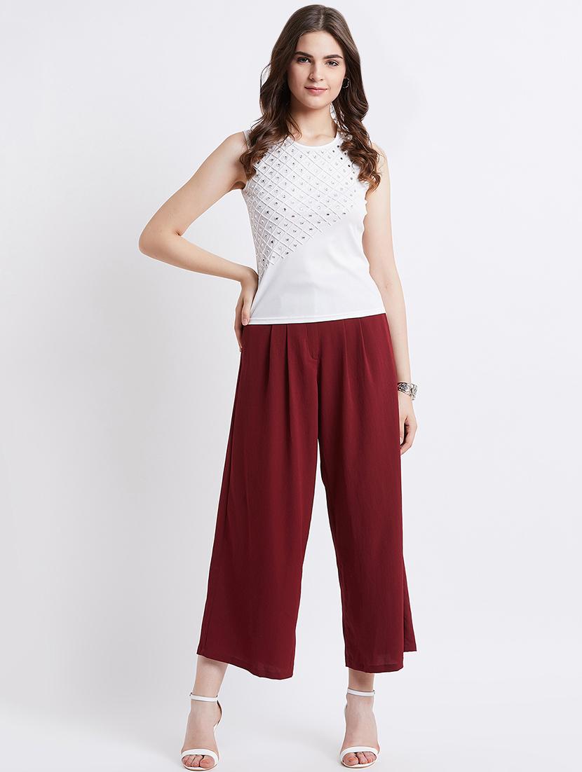 women's straight round neck top - 16496926 - Standard Image - 4