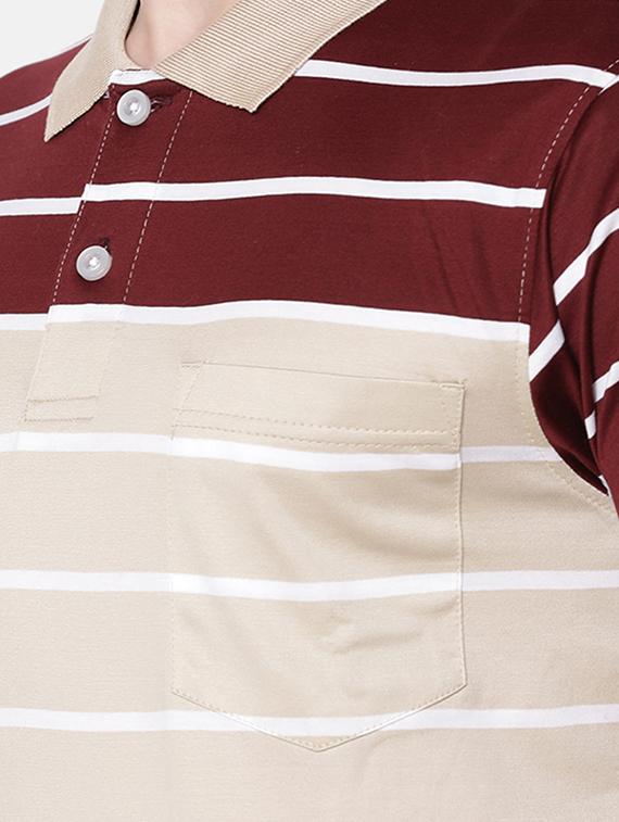 multi colored striped collared t-shirt - 16497889 - Standard Image - 4