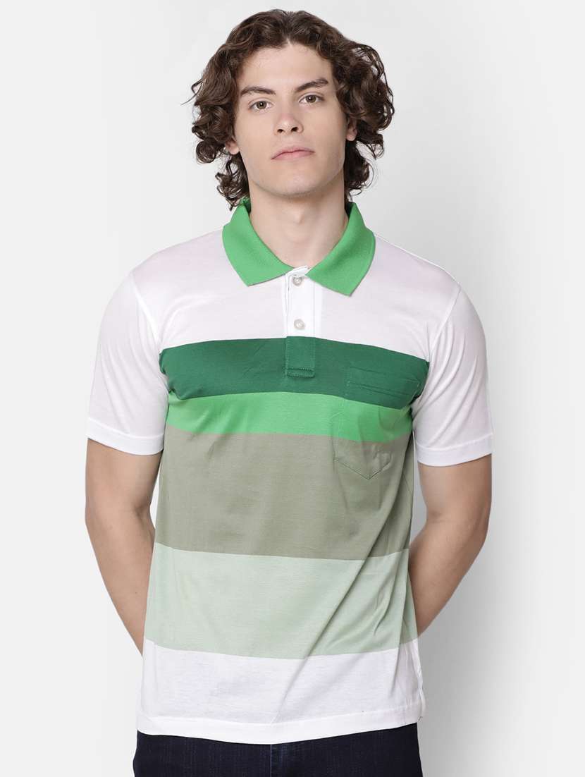green color block pocket t-shirt