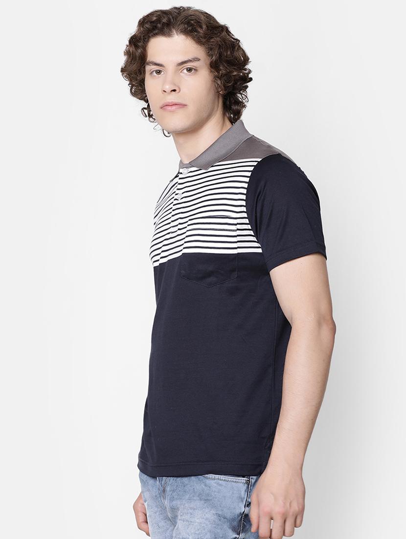 navy blue striped pocket t-shirt - 16497915 -  Standard Image - 1
