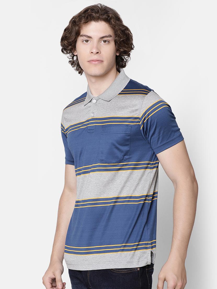 blue striped pocket t-shirt - 16497917 - Standard Image - 1