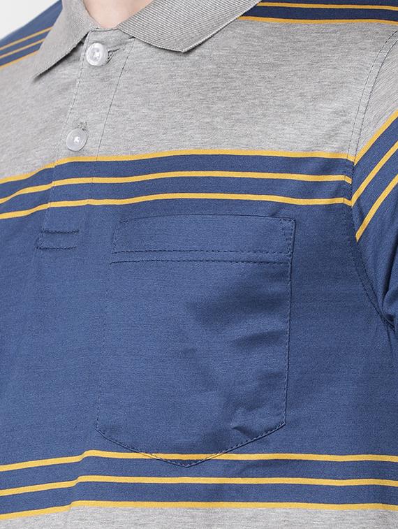blue striped pocket t-shirt - 16497917 - Standard Image - 4